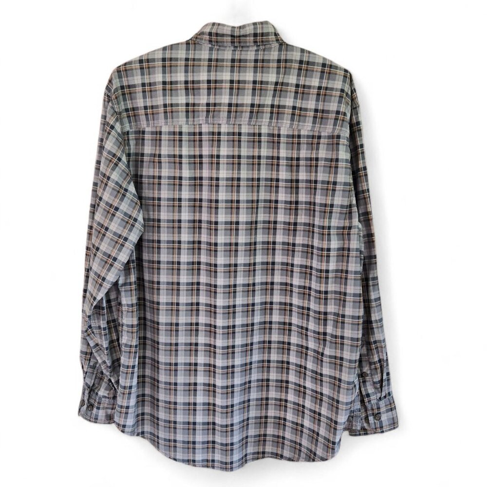 G.H. Bass & Co. Explorer Plaid Button-Up Shirt Brown/Blue Long Sleeve L - Picture 2 of 11